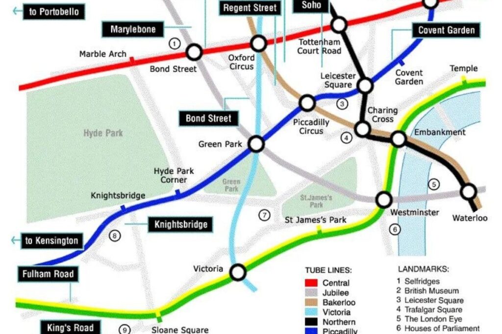 TUBE LINES THE LONDON UNDERGROUND