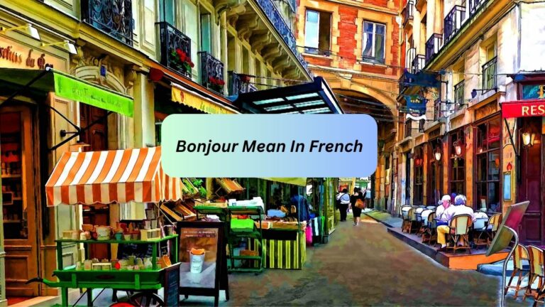 Bonjour Mean In French